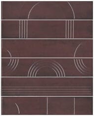 Панно Kerama Marazzi Мажорель 36x28,5x10 Бордо/красный KMP3STA006RN6X шт