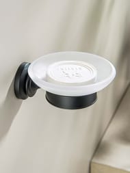 Мыльница Aquatek Классик AQ4503MB подвесная, стекло матовое, латунь, цвет: черный матовый