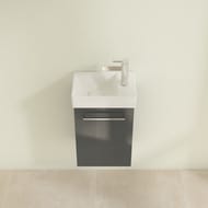 Тумба под раковину Villeroy & Boch Avento (340х202х514) 1 дверца, серое стекло A87601B1