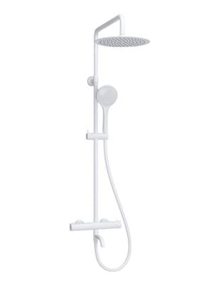 Душевая система WasserKRAFT A188.257.155.WM Thermo с термостатом для ванны, белый Soft-touch