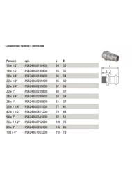 Соединение прямое с ниппелем IBP BPress Inox 18х1/2" PS4243G0180400