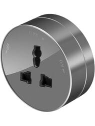 Розетка Systeme Electric MultiTrack универс. круглая, 13А/250В, графит, MTK13002G