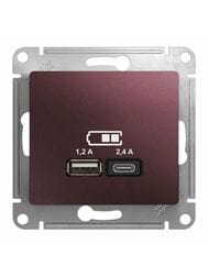 ������� Systeme Electric GLOSSA USB A+�, 5�/2,4�, 2�5�/1,2 �, ��������, ������������ GSL001139