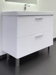 Тумба с раковиной COMFORTY Танжер-90Н (905х850х465) напольная, белый матовый 00-00019535