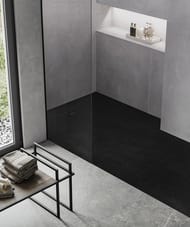 Душевой поддон STAROhome COSMO (1200х900х30) литьевой мрамор, черный мат. 76087259