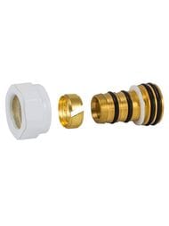 SCHLOSSER Резьбовое соединение для пластиковых труб GW 22x1.5 x 16x2  белый 602600005