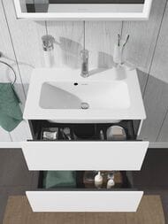 Тумба под раковину Duravit L-Cube 620х550х391 подвесная, 2 ящика, белый матовый LC625601818 — изображение 4