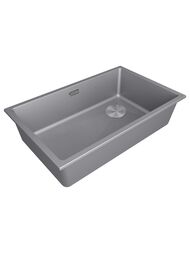 Мойка LUMI 74UNI-SKEW, IT-GRANIT, LU74SK-GRM, серый металлик, 740х440, Paulmark