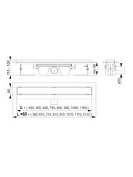������� ����� Alcaplast APZ6-850 SMART L=850�� �=95�� ����.�����, ��� ������� �������