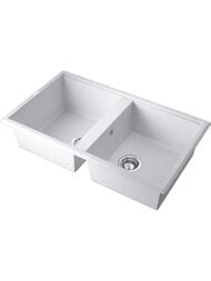 Мойка Omoikiri TEDORI 86-2 WH (860х510х200) врезная, 2 чаши, тетогранит, цвет белый 4993927