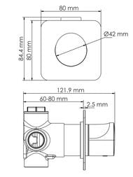 Смеситель для ванны/душа WasserKRAFT Weida A3151.268.270.271.087.103 встраиваемый, с лейкой, хром — миниатюра 13