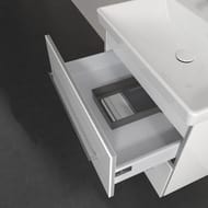 Тумба под раковину Villeroy & Boch Avento (580х452х514) 2 ящика, белое стекло A88900B4