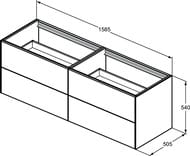 ����� ��� �������� Ideal Standard CONCA (1585�505�540) 4 �����, ���� ������� ���� T3990Y6