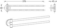 Полотенцедержатель Kerama Marazzi Изола настенный, хром IS.09.KM.CR