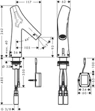 ��������� Axor Starck Organic 12172 ��� ��������, �����������, ���. �� ��������, ��� ����������� t�