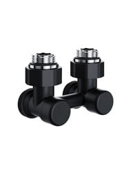 Узел нижнего подключения угловой ROYAL THERMO Design 1/2"х3/4"ЕК черный RANDU11234BL