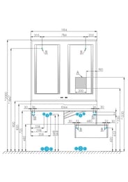 ������� AQUATON ������ 120 1A249702SKW80 1194x29x1100 2 ���� �����., ����, touch ����., ANTI-STEAM