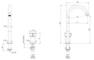 Смеситель для раковины Remer Element ET57L, хром — миниатюра 2