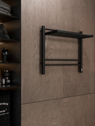 Полотенцесушитель TERMINUS Горизонт П8 (ШВ 600х600) электро, КС, sensor quick touch, черный муар