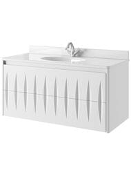 Тумба под раковину Caprigo TIBET Picco 1150х650х535 подвесная, 2 ящика, цвет белый 35215-B231
