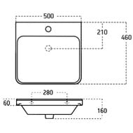 �������� Aquanet Luxury 50 (Sanovit) 500�460 ��������, ����� 182310