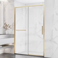 Душевая дверь Vincea Slim Soft 1100 VDS-1SS110CLG брашированное золото, стекло прозрачное — миниатюра 1