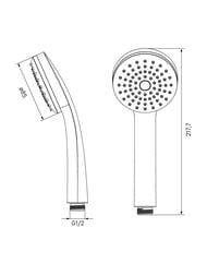 ����� ��� ���� Iddis Hand Shower 1 �������, ABS-�������, ���� 0011F85I18