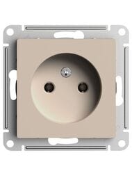 Розетка Systeme Electric ATLASDESIGN без заземления без шторок 16А механизм песочный ATN001241