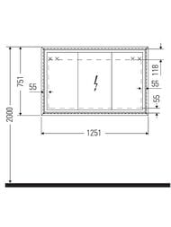 �������-���� Duravit L-Cube (1200�700�154) ������������, ���������, ������, ������� LC7653018180000