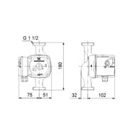 ����� �������������� GRUNDFOS UPS 25-60 N 180, 60��, ��� ���� 96913085