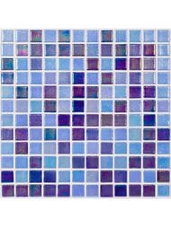 Мозаика Vidrepur Shell Mix Deep Blue 552/555 (317х317) на сетке, синий микс (шт.) — миниатюра 1