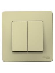 Выключатель Systeme Electric BLANCA С/У 2-клавишный (cх.5), 10А, 250B, БЕЖЕВЫЙ BLNVS010507