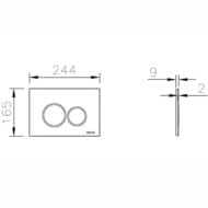 ������� ����� ������� VITRA Origin 244�165�9 �������, ������� ������, ����� 740-2400