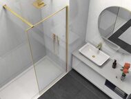 Душевая перегородка Vincea Walk in HS 1000x2000 VSW-1HS100CLG брашированное золото — миниатюра 3