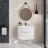 Зеркало KERAMA MARAZZI GEOMETRICA Cono круглое с подсветкой, 700х35х700, черное мат. CO.mi.P.70\BLK