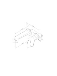 Смеситель AM.PM X-Joy для умывальника, монтируемый в стену, черный  F85A72622
