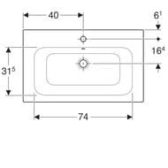 �������� Geberit Renova Plan (800�480�168) ������������, ���. ��� ���������, � ��������� 122280000