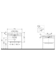 ������� � ��������� Duravit Happy D.2 Plus 775�850�490 ���������, ����� ��� ���������. HP4737O7171