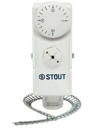 Термостат STOUT накладной механический с пружинным фиксатором 0-90°С STE-1007-200090 — миниатюра 1
