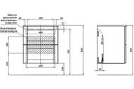 Тумба под умывальник Aquanet Терра 60 (600х500х650) подвесная, маренго 313243