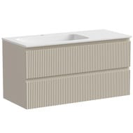 Тумба под раковину SANCOS Snob R (995x445x500) подвесная, левая, два ящика, Beige Soft SNR100LCE