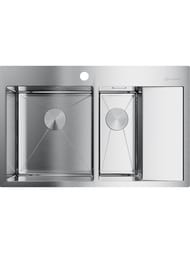 Мойка Omoikiri AKISAME 78-2-IN-L (780х510х200) большая чаша слева, нержавеющая сталь 4973062