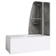 Шторка на ванну ABBER Ewiges Wasser AG50100 (1000х1400) распашная, стекло 6мм прозрачное/хром