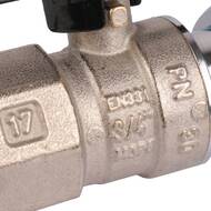 Кран шаровый STOUT 3/4"ВВ с накидной гайкой, прямой, бабочка, SVB-0009-000020