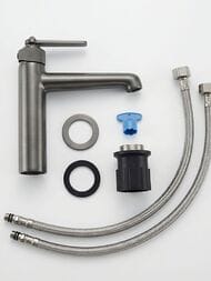 Смеситель для умывальника ESKO Bangkok Gun metal BG26GM однозахватный, низкий излив, темно-серый