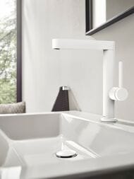 Смеситель Hansgrohe Finoris 76060700 для раковины, поворотный излив, матовый белый — изображение 2
