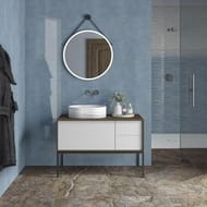 Зеркало KERAMA MARAZZI GEOMETRICA Cono круглое с подсветкой, 700х35х700, черное мат. CO.mi.P.70\BLK