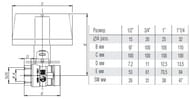 S.2281N.05 Кран шаровый двухходовой с сервоприводом 3/4"ВВ "ENOLGAS", 220В
