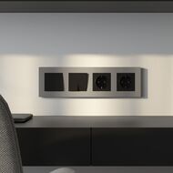 Рамка на 4 поста Werkel Slab (дымчатый софт) W0042917