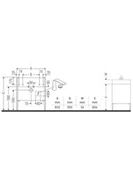 Тумба напольная Duravit XViu 810х591х480 2 ящика, белый глянец/шампань XV43020B122
